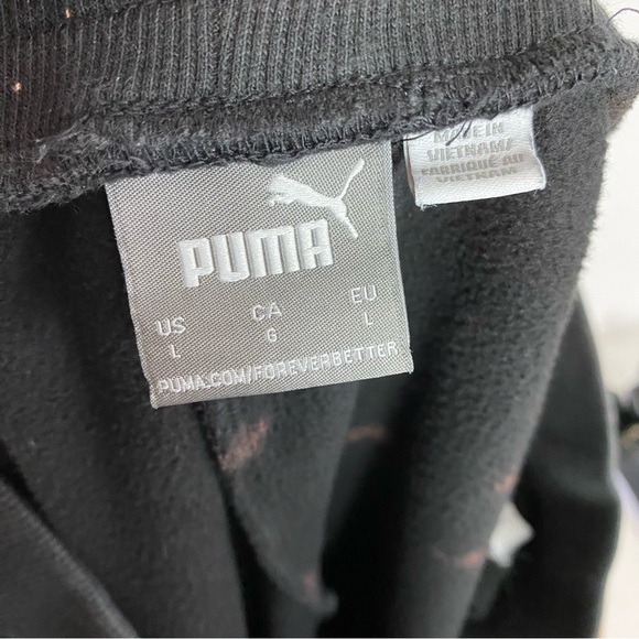 Puma Sweatpants Mens Size Large Upcycled Floral Joggers Sweats Leisure Pants - Picture 8 of 16